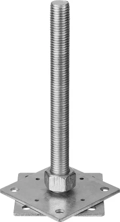 ЗУБР 110 x 110 x 250 мм x М24, цинк, анкерная регулировочная стойка (310266-110) купить в Когалыме