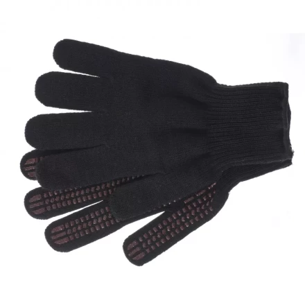 Перчатки трикотажные акрил ПВХ гель Протектор чёрные оверлок Сибртех Россия 68661 купить в Когалыме