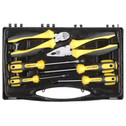 Набор слесарно-монтажного инструмента STAYER "PROFI" ULTRA: 4 отвертки, плоскогубцы и бокорезы, 6 предмета 2202-H6 купить в Когалыме