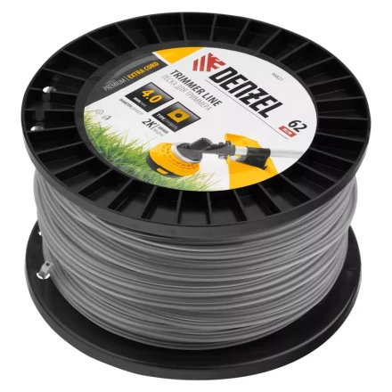 Леска для триммера двухкомпонентная квадрат, 4,0мм х 62м, на DIN катушке EXTRA CORD// Denzel 96821 купить в Когалыме