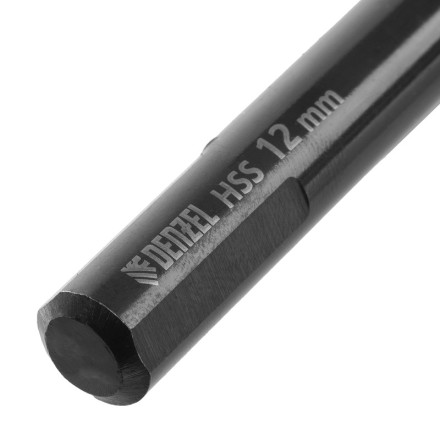 Сверло по металлу, 12 мм, HSS-Tin, Golden Tip, 6 шт. Denzel 717224 купить в Когалыме