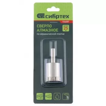 Сверло по стеклу и керамической плитке 18 х 50 мм цилиндр. хв. СИБРТЕХ 726187 купить в Когалыме