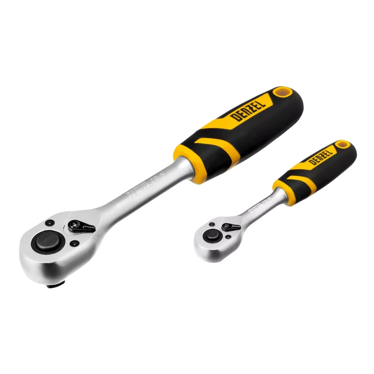 Набор инструментов Denzel, 1/2", 1/4", CrV, S2, пластиковый кейс, 82 предмета 15809 купить в Когалыме