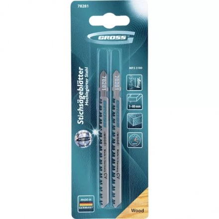 Полотна для электролобзика по дереву 2 шт 3180 GROSS 78281 купить в Когалыме
