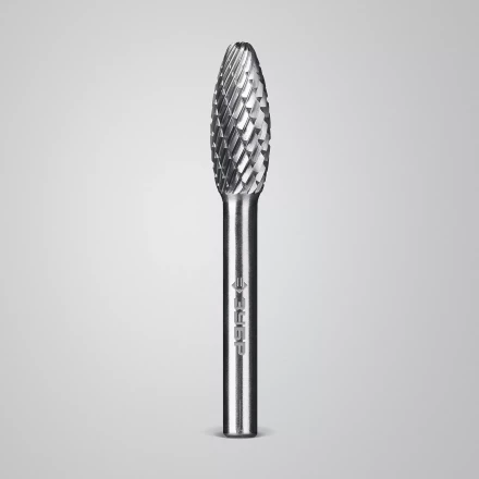 Зубр Твердосплавная борфреза H - пламя, 10 х 25 мм, радиус 2.0 мм (28807-10-25) купить в Когалыме