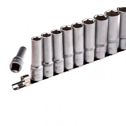 Набор удлиненных торцевых головок 1/2 шестигранные CrV 10 шт 10-22 мм Stels 13603 купить в Когалыме
