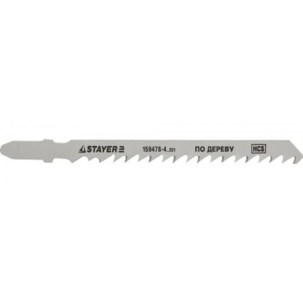 Полотна STAYER &quot;STANDARD&quot;, T144D, для эл/лобзика, HCS, по дереву, фанере, быстрый рез, EU-хвост., шаг 4мм, 74мм, 2шт 159478-4_z01 купить в Когалыме