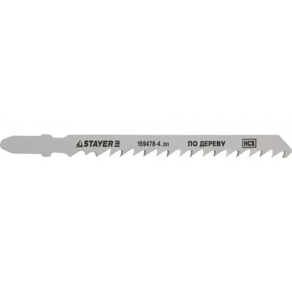 Полотна STAYER "STANDARD", T144D, для эл/лобзика, HCS, по дереву, фанере, быстрый рез, EU-хвост., шаг 4мм, 74мм, 2шт 159478-4_z01 купить в Когалыме