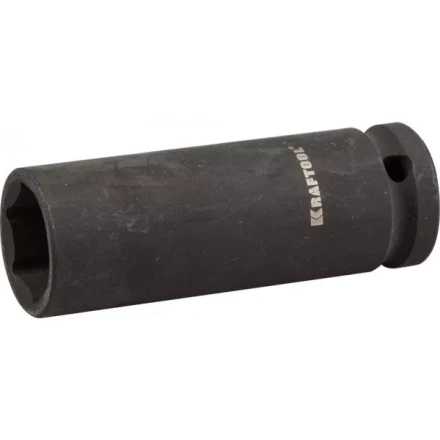 Торцовая головка KRAFTOOL "INDUSTRIE QUALITAT" ударная, удлиненная (1/2"), FLANK, Cr-Mo, фосфатированная, 19 мм 27942-19_z01 купить в Когалыме