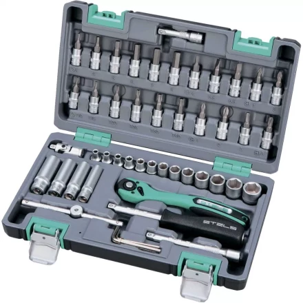 Набор инструмента 1/4 Cr-V S2 усиленный кейс 47 предметов STELS 14099 купить в Когалыме