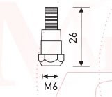 Держатель наконечника M6 26mm (24KD) MD0138-00 Ref. Aurora купить в Когалыме