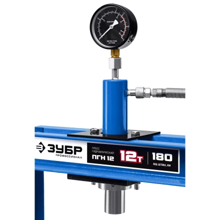 ЗУБР ПГН-12, 12 т, гидравлический пресс с гидронасосом и манометром, Профессионал (43072-12) купить в Когалыме