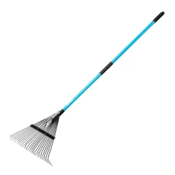 Грабли веерные стальные, 570х1520 мм, 24 зуба, фибергласовый черенок, ПВХ накладка, LUXE// Palisad 617199