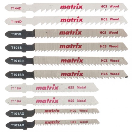 Набор полотен для электролобзика универсальный 10 шт T-SET1003 Matrix 78247 купить в Когалыме