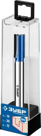 ЗУБР 14 x 30 мм, хвостовик 12 мм, фреза пазовая прямая с нижними подрезателями, Профессионал (28755-14-30) купить в Когалыме