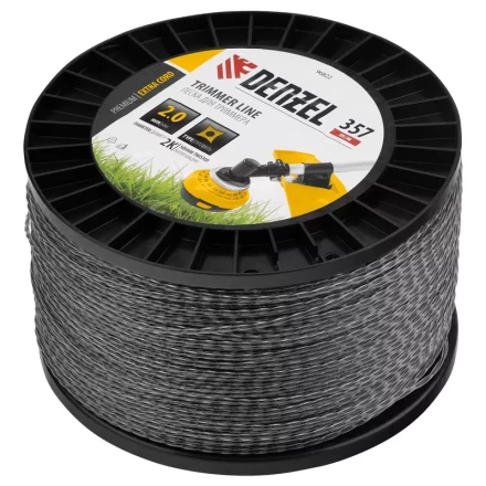 Леска для триммера двухкомпонентная витой квадрат, 2,0мм х 357м, на DIN катушке EXTRA CORD// Denzel 96822 купить в Когалыме