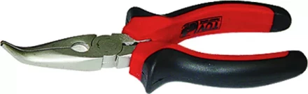 Длинногубцы NICKEL 180 мм изогнутые никелированные двухкомпонентные рукоятки MATRIX 17422 купить в Когалыме