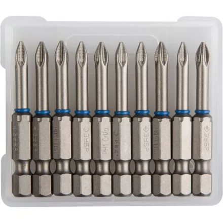 Биты ЗУБР "ЭКСПЕРТ" торсионные кованые, обточенные, хромомолибденовая сталь, тип хвостовика E 1/4", PH1, 50мм, 10шт 26011-1-50-10 купить в Когалыме