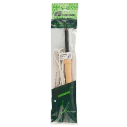 Паяльник электрический Сибртех ЭПСН-25/220, деревянная ручка, Россия 91300 купить в Когалыме