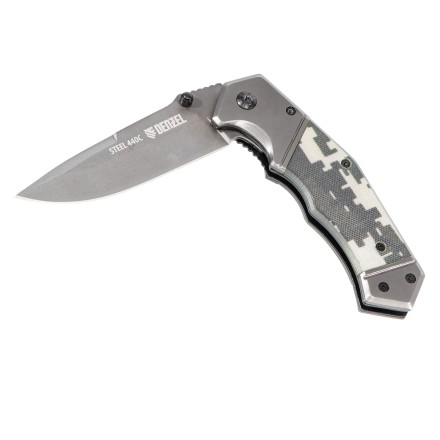 Нож складной Denzel 79209, многоцелевой, системы Liner-Lock, с накладкой G10 на эргономичной рукоятке купить в Когалыме