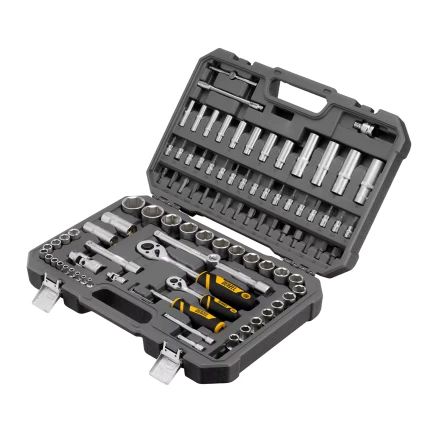 Набор инструментов Denzel 15813, 1/2", 1/4", CrV, S2, пластиковый кейс, 94 предмета купить в Когалыме