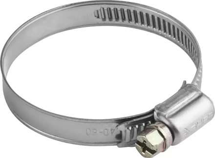 Хомуты ЗУБР "ЭКСПЕРТ", нерж. сталь, накатная лента 9 мм, 40-60 мм, 5 шт 3787-40-60 купить в Когалыме