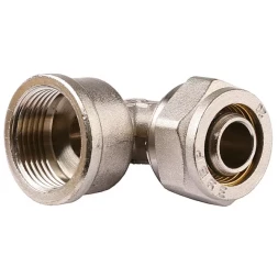 Уголок ЗУБР с внутренней резьбой, цанга-гайка, 1/2"х16х2,0 мм, никель 51410-16-1/2