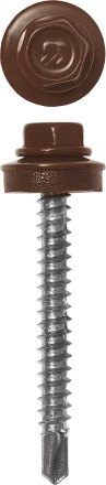 Саморезы ЗУБР окраш., RAL 8017 шокол.-коричн., для крепл. кров. матер. к дерев. обреш., 4.8x65мм, 180шт 4-300315-48-065-8017 купить в Когалыме