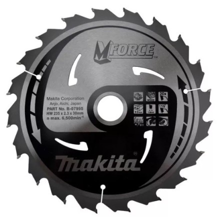 Диск пильный Makita M-Force, х235х30х2,3мм, 40 зуб,для дерева B-31429 купить в Когалыме