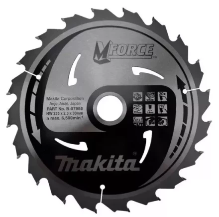 Диск пильный Makita M-Force, х235х30х2,3мм, 40 зуб,для дерева B-31429 купить в Когалыме