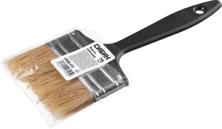 Кисть плоская СИБИН, пластиковая ручка, светлая щетина, 75мм 01008-075 купить в Когалыме