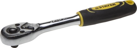 Трещотка для торцовых головок STAYER &quot;PROFI&quot;, Сr-V сталь, 45 зубцов, 1/4&quot; 27786-1/4 купить в Когалыме