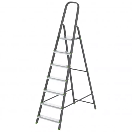 Стремянка 7 ступеней стальной Профиль алюминиевые ступени Россия Сибртех 97957 купить в Когалыме