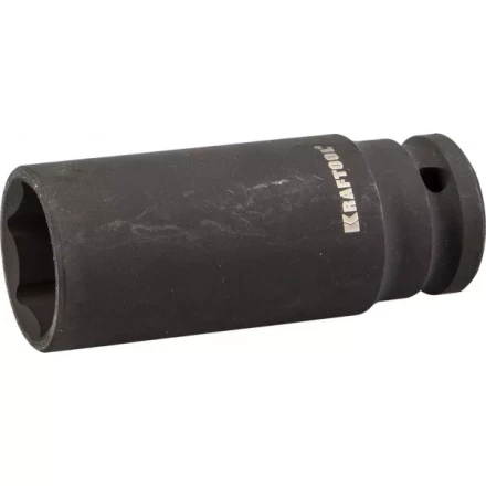 Торцовая головка KRAFTOOL "INDUSTRIE QUALITAT" ударная, удлиненная (1/2"), FLANK, Cr-Mo, фосфатированная, 24 мм 27942-24_z01 купить в Когалыме