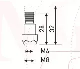 Держатель наконечника M6 28mm (36KD) MD0063-00 Ref Aurora купить в Когалыме