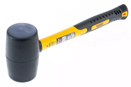 Киянка резиновая, 24 oz, черная резина, фибергласовая рукоятка// Denzel 7711193 купить в Когалыме