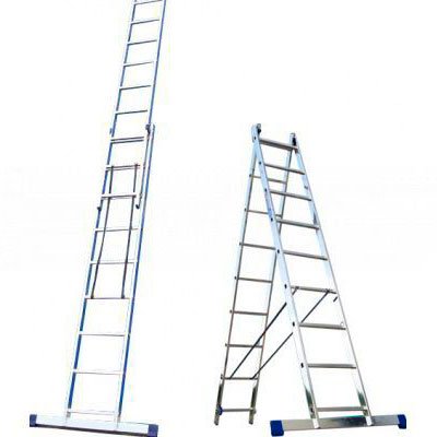 Лестница двухсекционная 2х12 RD212 RedVerg алюминиевая, h= 3,18-5,26 м, 12,6 кг купить в Когалыме