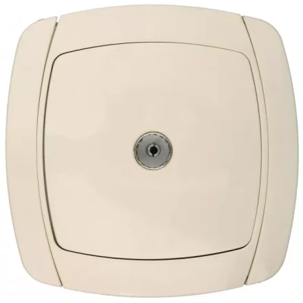 Розетка СВЕТОЗАР "CITY LIGHT" телевизионная одинарная в сборе, цвет бежевый SV-54215-B купить в Когалыме