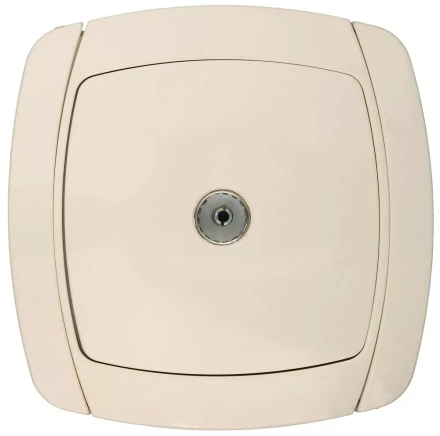 Розетка СВЕТОЗАР "CITY LIGHT" телевизионная одинарная в сборе, цвет бежевый SV-54215-B купить в Когалыме