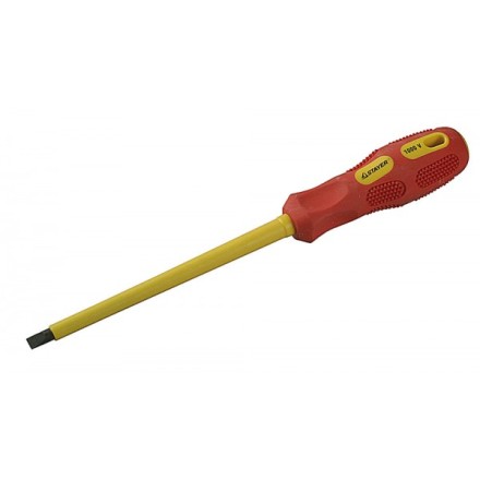 Отвертка STAYER &quot;PROFESSIONAL&quot; &quot;MAX-GRIP&quot; диэлектрическая, двухкомпонентная рукоятка, Cr-V, SL 6,5x150мм 25827-06-150 G купить в Когалыме