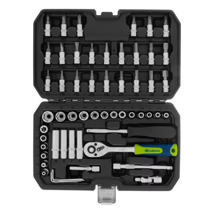 Набор инструментов Сибртех 13399, 1/4", пластиковый кейс 56 предметов купить в Когалыме