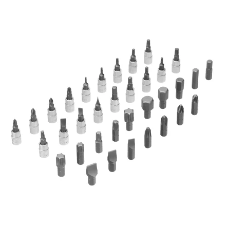 Набор инструментов Denzel 15814, 1/2", 1/4", CrV, S2, пластиковый кейс, 109 предметов купить в Когалыме