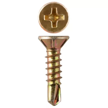 Саморезы ЗУБР "МАСТЕР" со сверлом для оконного профиля, жёлтопассивированные, 3.9x19мм, 15000шт 4-300230-39-019 купить в Когалыме