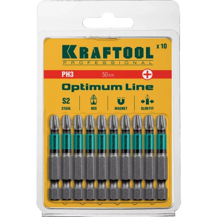 Биты KRAFTOOL OPTIMUM PH 26122-3-50-10 купить в Когалыме