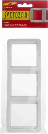 Панель СВЕТОЗАР "ГАММА" тройная вертикальная, цвет белый SV-54149-W купить в Когалыме