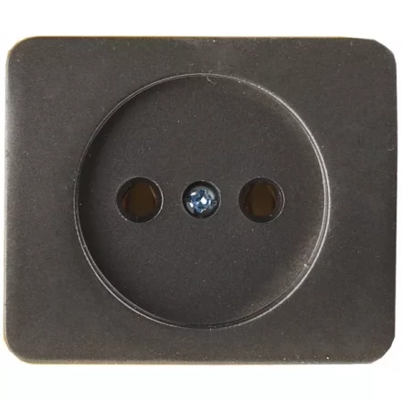 Розетка СВЕТОЗАР "ГАММА" без заземления, одинарная, без вставки и рамки, цвет темно-серый металлик, 16А/~250В SV-54100-DM купить в Когалыме