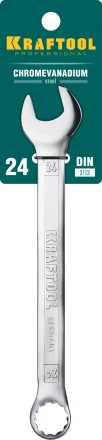 Ключи комбинированные KRAFTOOL, Cr-V, DIN 3113 27079-24 купить в Когалыме