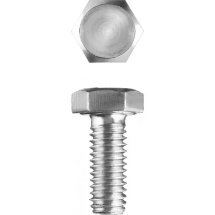 Болт ЗУБР "МАСТЕР" с шестигранной головкой, ГОСТ 7798-70, класс прочности 5.8, оцинкованный, M5x12мм, 5кг 303080-05-012 купить в Когалыме