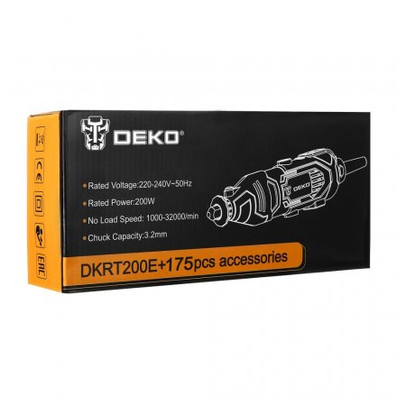Гравер электрический DEKO DKRT200E DEKO 175 tools, 063-1416 купить в Когалыме