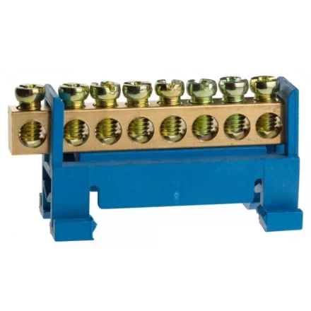 Шина СВЕТОЗАР нулевая на изоляторе типа "Стойка" макс. ток 100А, 5,2мм, 8 полюсов 49806-08 купить в Когалыме